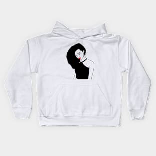 Schöne Frau mit Locken - Geschenk - Beauty Kids Hoodie